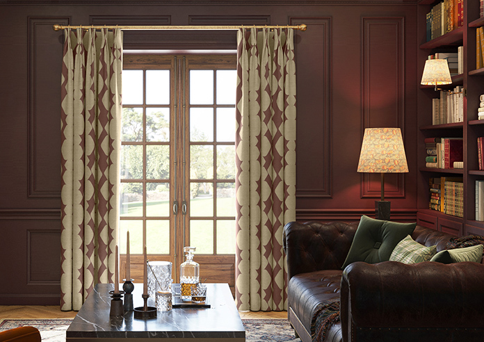 Construct, Dark Crimson - Made to Measure Curtains - Image 3